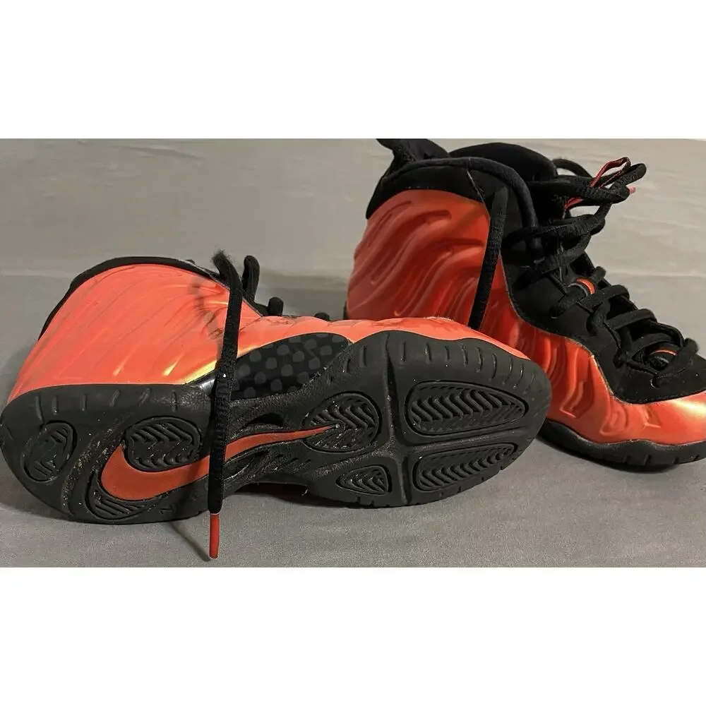 Youth Nike Air Penny Foamposite One 13C Black Orange Great Condition